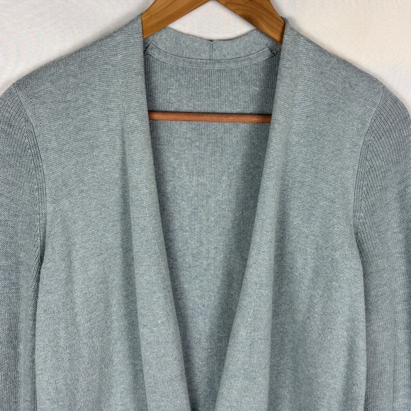 J Jill Women Linen Open Front Cardigan Duster Sweater Sz M Lagenlook Office - Picture 2 of 8
